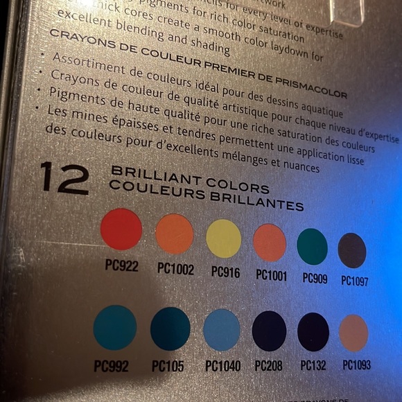 New Prismacolor Premier 🌊🐳Under the Sea Set 12 Brilliant Colors in Tin - Picture 5 of 6